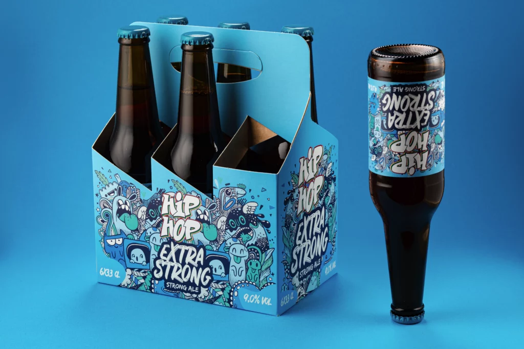 Immagine still life birra per pubblicità social - birra hiphop strong ale - immagine realizzata da fotografo professionista con studio fotografico in Bergamo