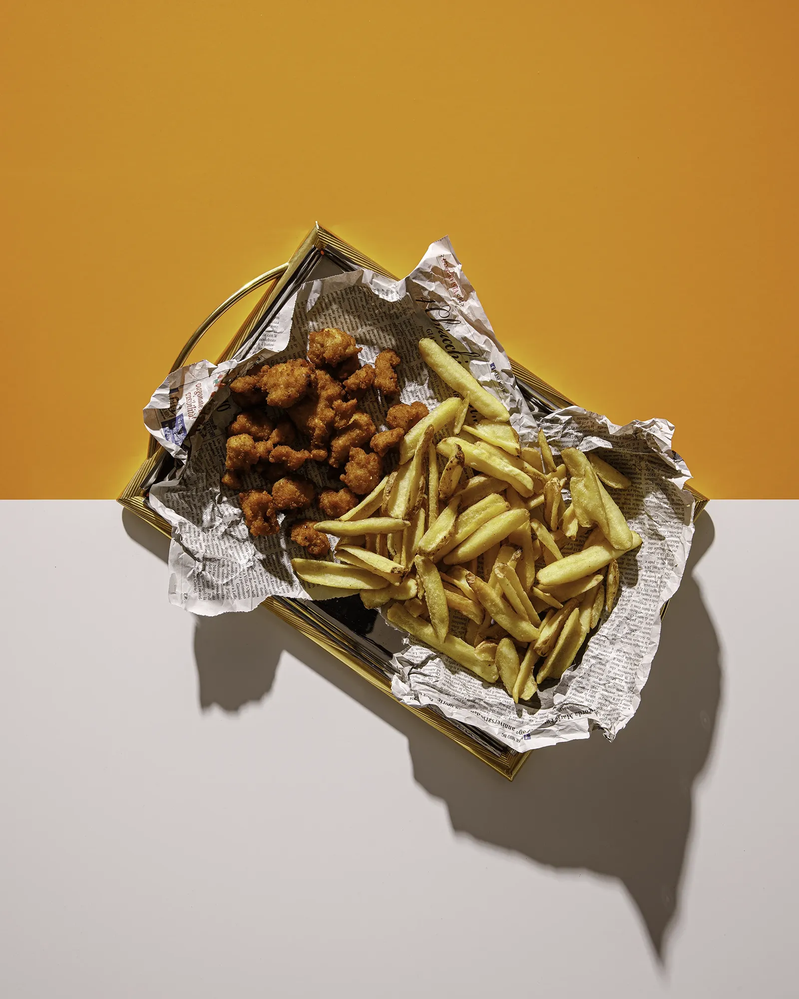 Immagine pop nuggets di pollo, immagine realizzata come progetto personale per esempio pubblicitario di foto di food