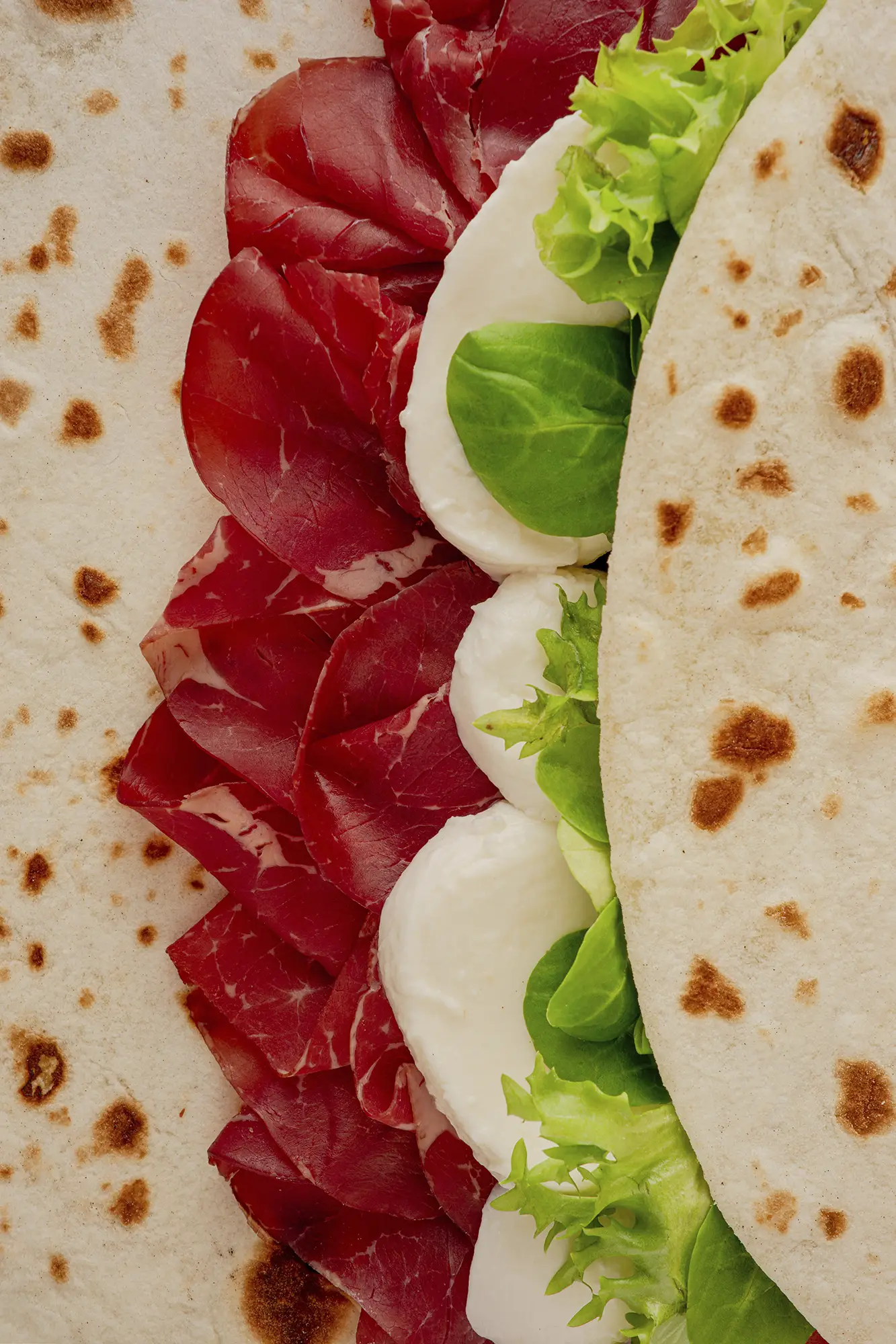 Immagine pop per presentazione piadina, immagine realizzata come progetto personale per esempio pubblicitario di foto di food